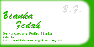bianka fedak business card